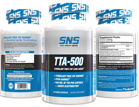 SNS Serious Nutrition Solutions TTA-500 Fat Loss Agent 90 Caps|Fat Buner|Mass For Life|