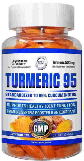 Hi-Tech Pharmaceuticals Turmeric 95 120 ct|Joint Support|Mass For Life|