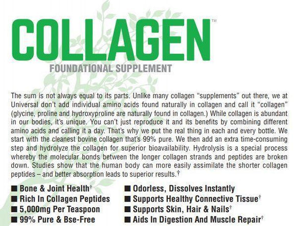 Universal Nutrition Collagen 60 servings|BCAA|Mass For Life|