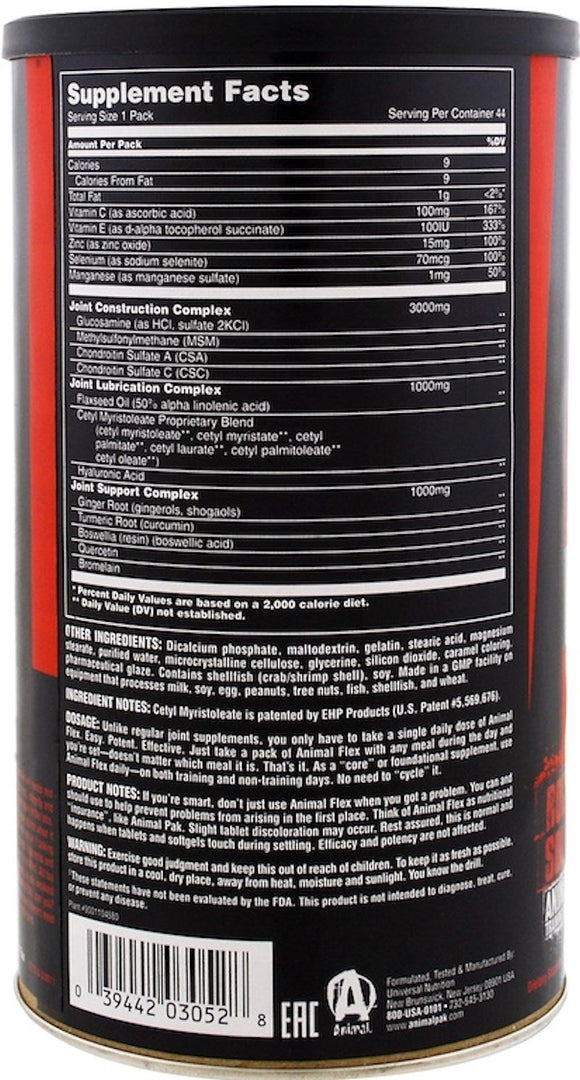 Universal Nutrition Animal Flex 44 packs|Joint Support|Mass For Life|