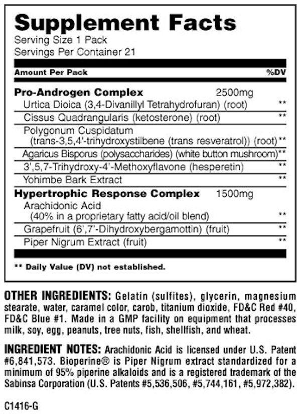 Universal Nutrition Testosterone Universal Nutrition Animal Test 21 pak