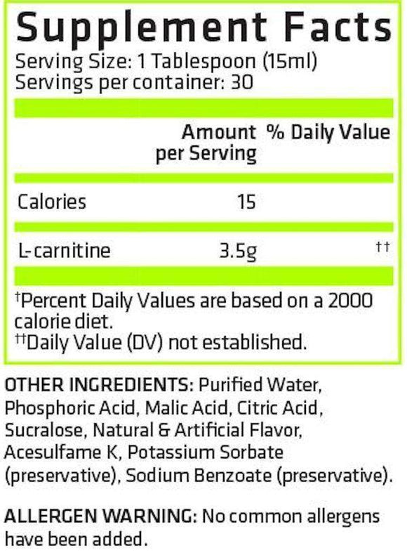 USN L-Carnicut 3500 Liquid 30 servings|Carnitine|Mass For Life|