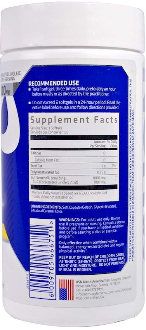 USN CLA Pure 1000 90 softgel|CLA|Mass For Life|