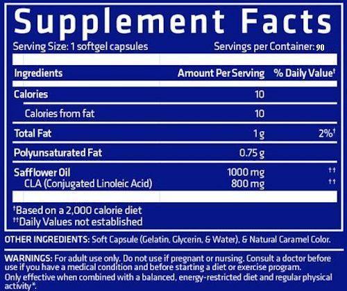 USN CLA Pure 1000 90 softgel|CLA|Mass For Life|