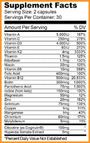 Ryse Supplements VitaFocus 60 caps|Focus|Mass For Life|