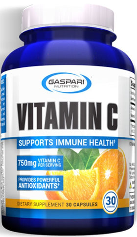 Gaspari Nutrition Vitamin C 750mg 30 Caps|Immune Health|Mass For Life|