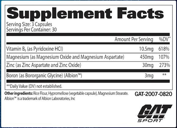 GAT Sport ZMAG-T Athletic Performance|Sleep Aid|Mass For Life|